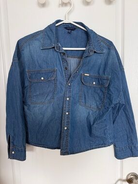 Vintage denim snap shirt
